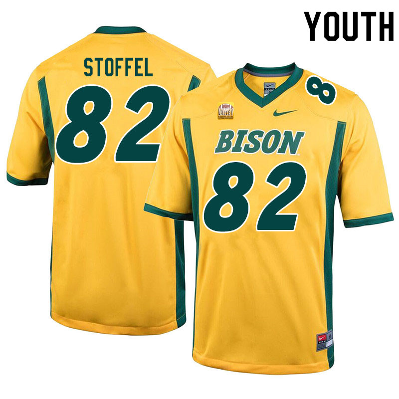 Youth #82 Joe Stoffel North Dakota State Bison College Football Jerseys Sale-Yellow - Click Image to Close